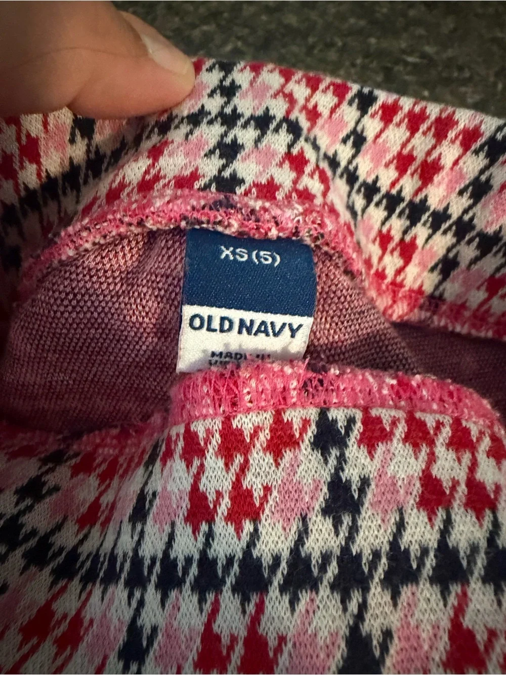 ⭐️ Kids Old Navy Red, Black and White Checked Wide-Leg Pants